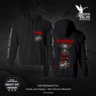 NECROMANTIA Alpha And Omega – The Coiling Dragon HOODED ZIPPER SIZE M , PRE-ORDER